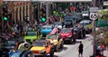Jeep Parade in Downtown Street